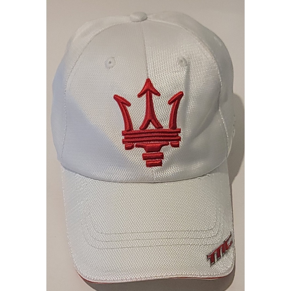 Maserati Trident Trofeo Unisex Logo White Baseball Adjustable Strap Hat